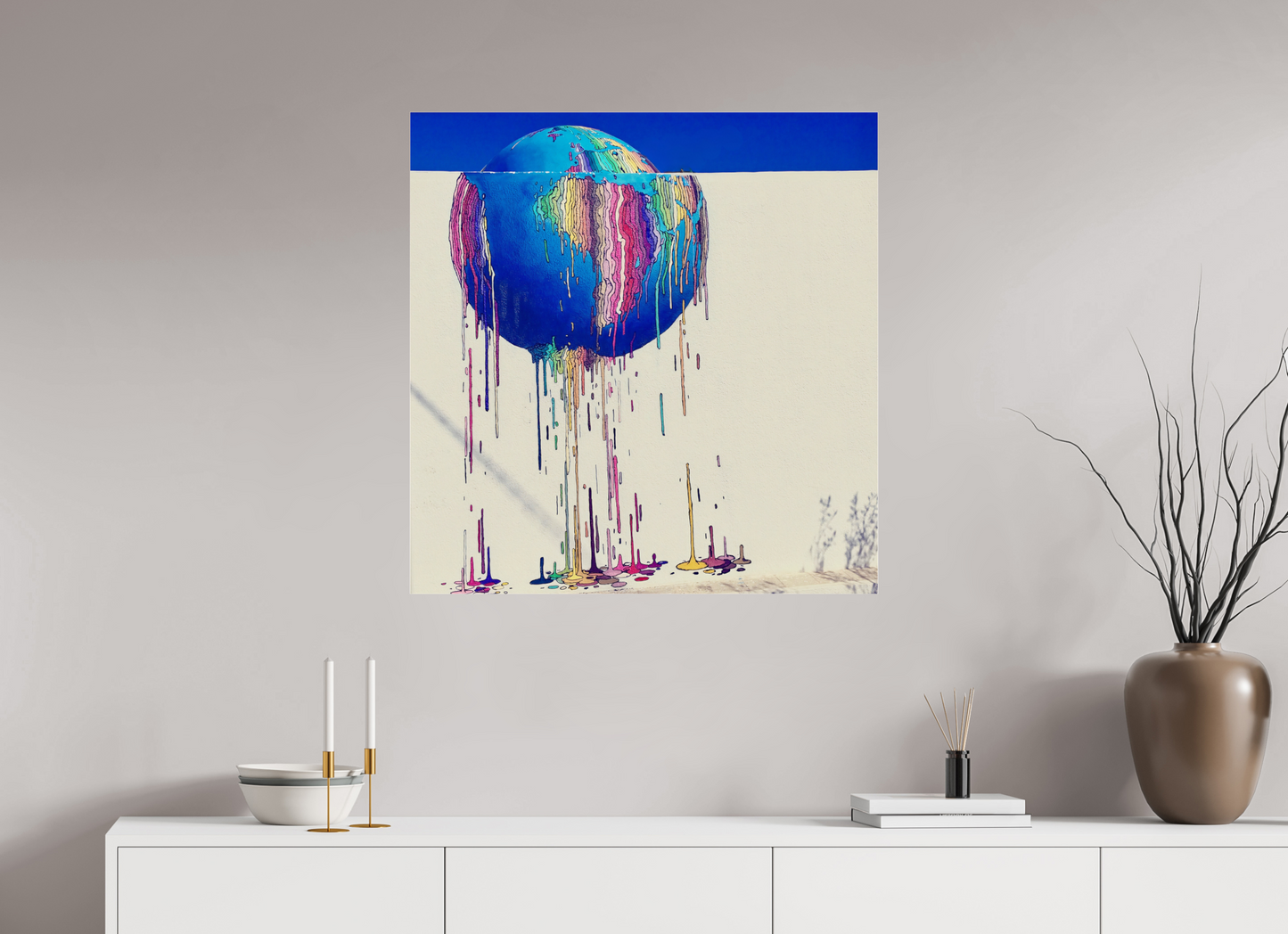 80 x 82,4 cm, Impression brillante fine art sur alu dibond (prête à être accrochée) Fonte des repères (Tunisie, Djerba)