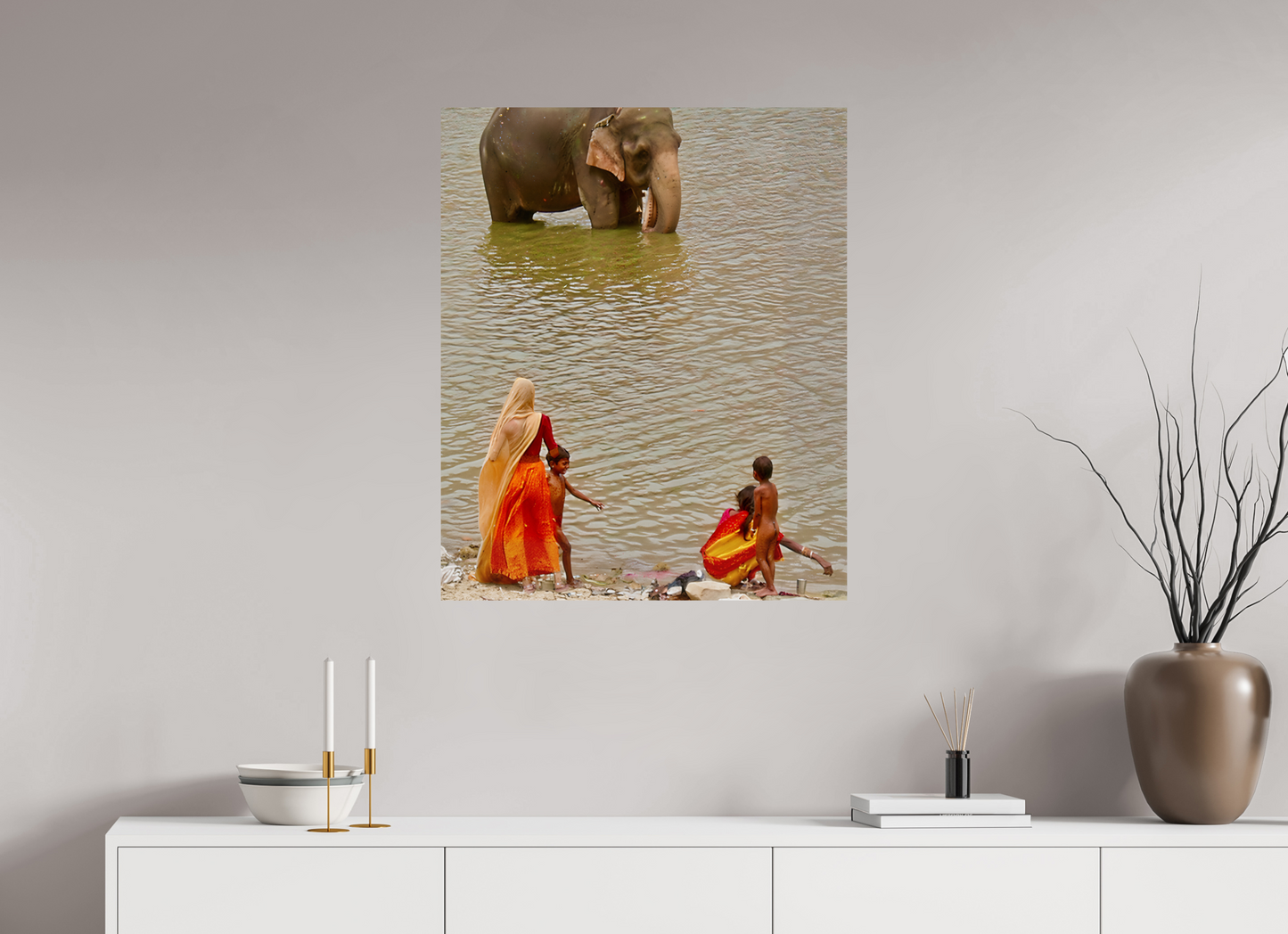 70 x 85 cm, Tirage brillant papier Fuji Crystal DP II (à encadrer) Proximité (Inde, Udaipur)