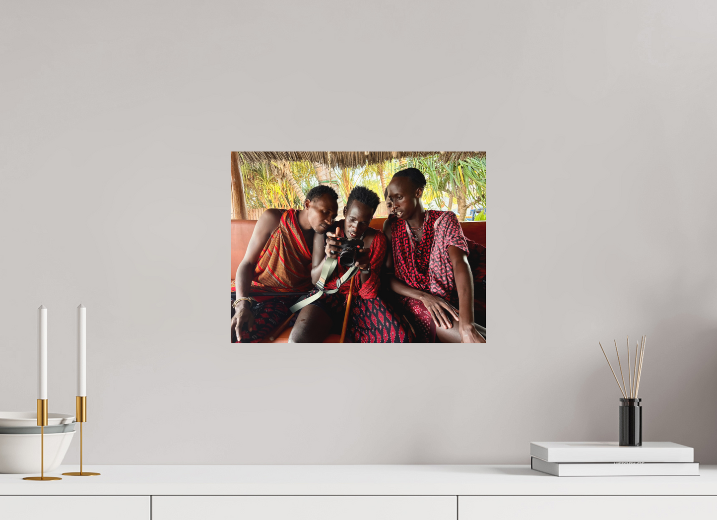 40 x 30 cm, Impression mate fine art sur alu dibond (prête à être accrochée) Spontaneous light (Tanzanie, Zanzibar)