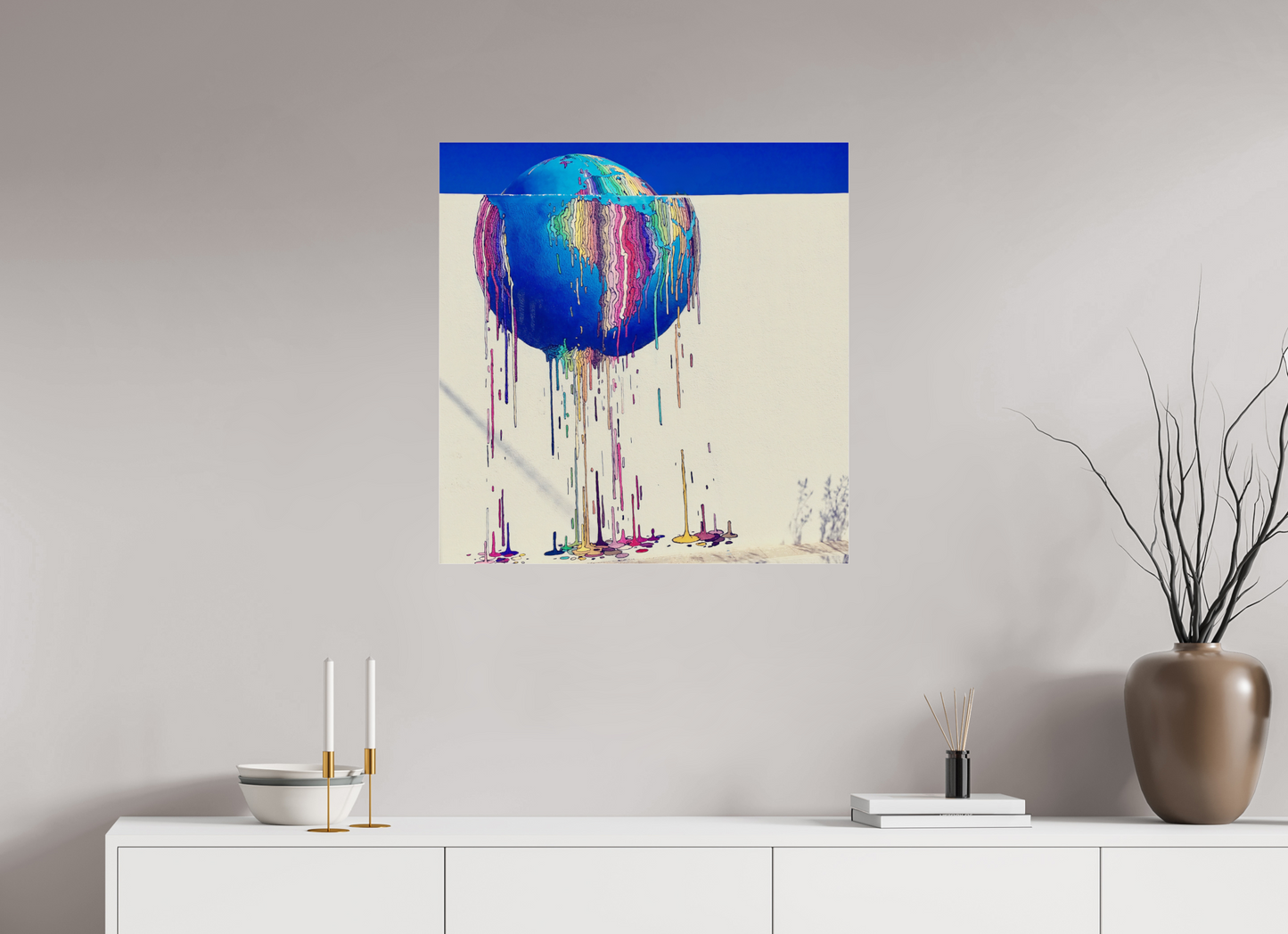 70 x 72,1 cm, Impression brillante fine art sur alu dibond (prête à être accrochée) Fonte des repères (Tunisie, Djerba)