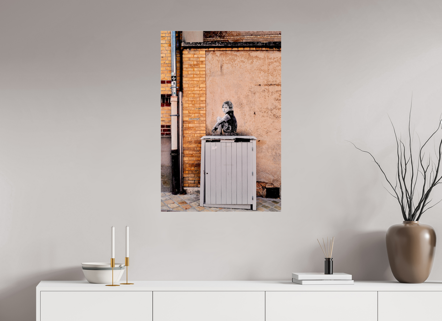 60 x 90 cm, Impression brillante fine art sur alu dibond (prête à être accrochée) L’attente  (France, Chartres)