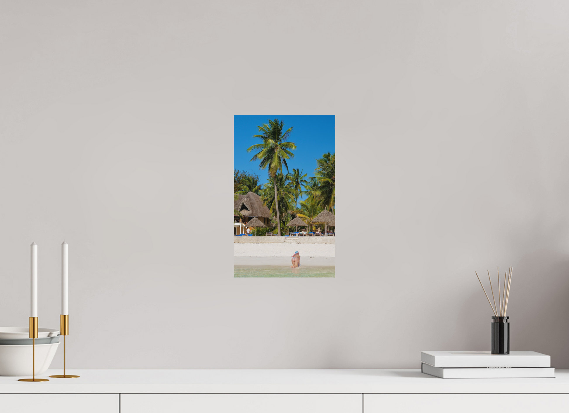 20 x 32 cm, Impression mate fine art sur alu dibond (prête à être accrochée) Coco fesses (Tanzanie, Zanzibar)