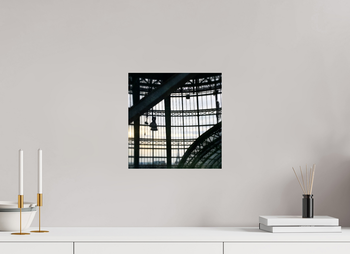 30 x 30,8 cm, Impression brillante fine art sur alu dibond (prête à être accrochée) City in Transparency (France, Paris)