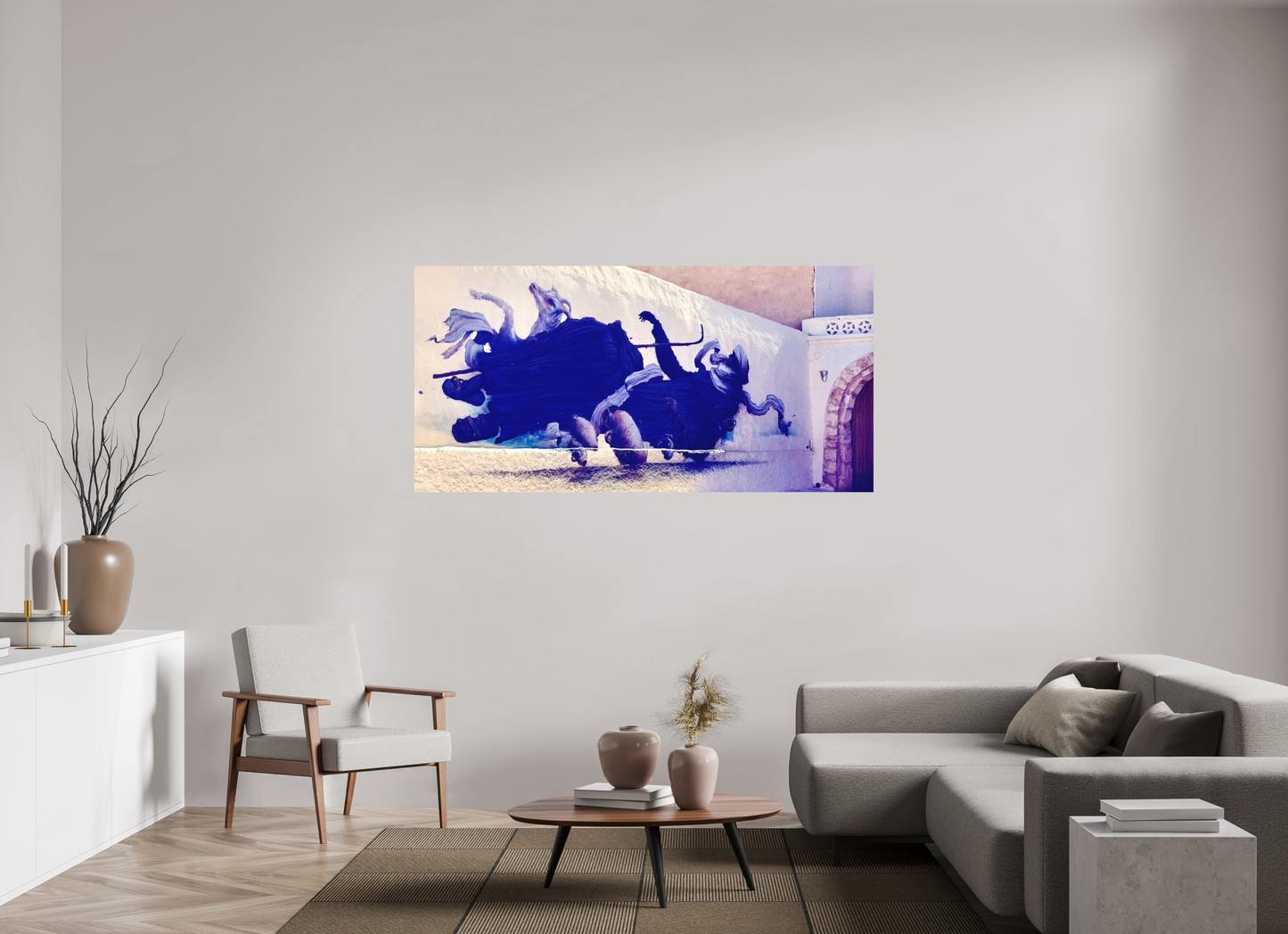 182,6 x 90 cm, Impression mate fine art sur alu dibond (prête à être accrochée) Caravan of the Wind (Tunisie, Djerba)