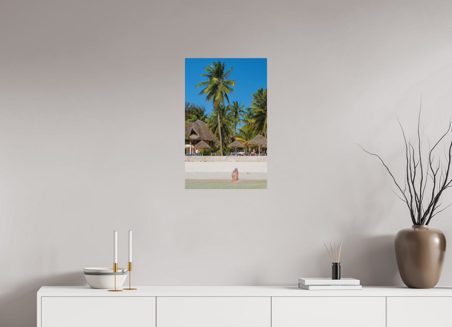 40 x 64 cm, Impression mate fine art sur alu dibond (prête à être accrochée) Coco fesses (Tanzanie, Zanzibar)