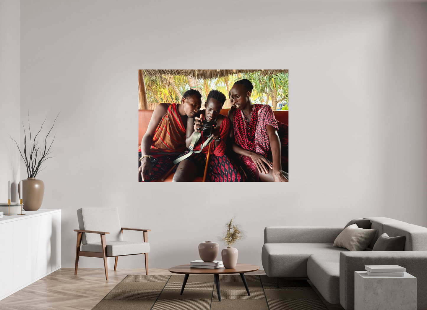 180 x 135 cm, Impression mate fine art sur alu dibond (prête à être accrochée) Spontaneous light (Tanzanie, Zanzibar)
