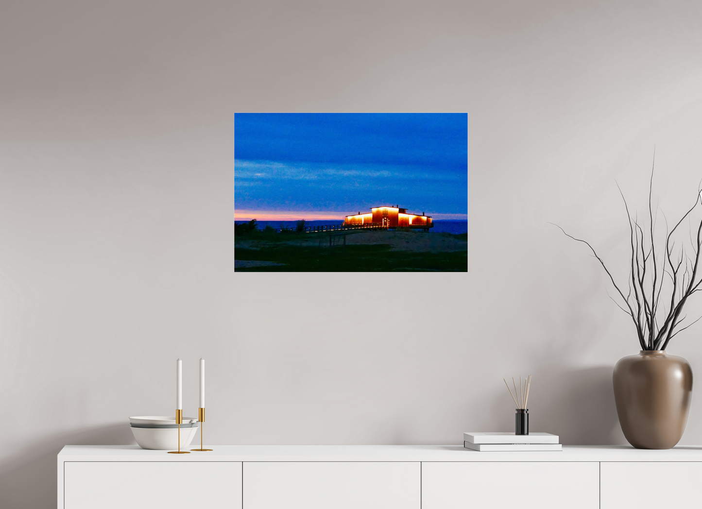 73,3 x 50 cm, Impression brillante fine art sur alu dibond (prête à être accrochée) Lisière humaine (Suède,Båstad)