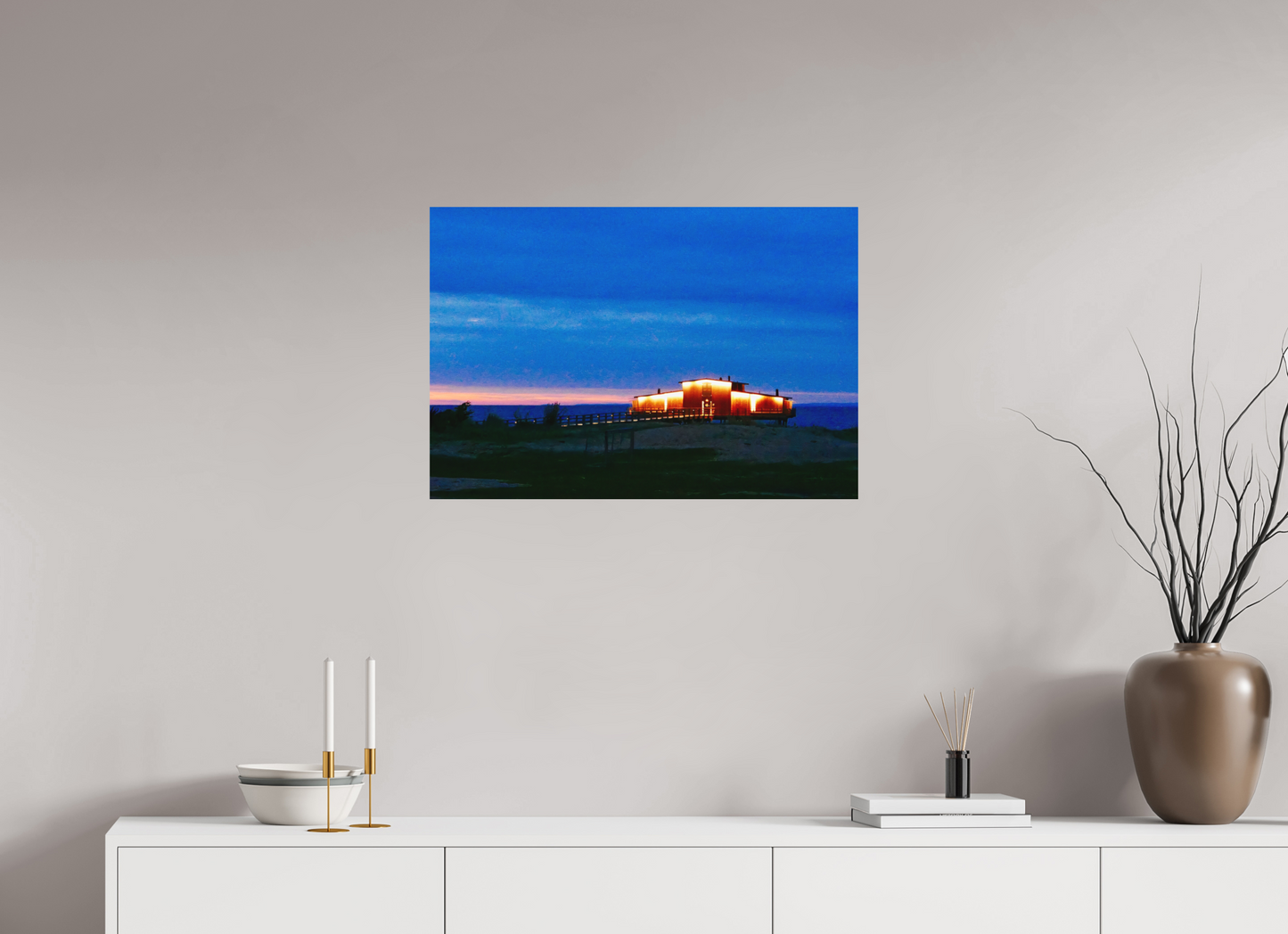 73,3 x 50 cm, Impression mate fine art sur alu dibond (prête à être accrochée) Lisière humaine (Suède,Båstad)