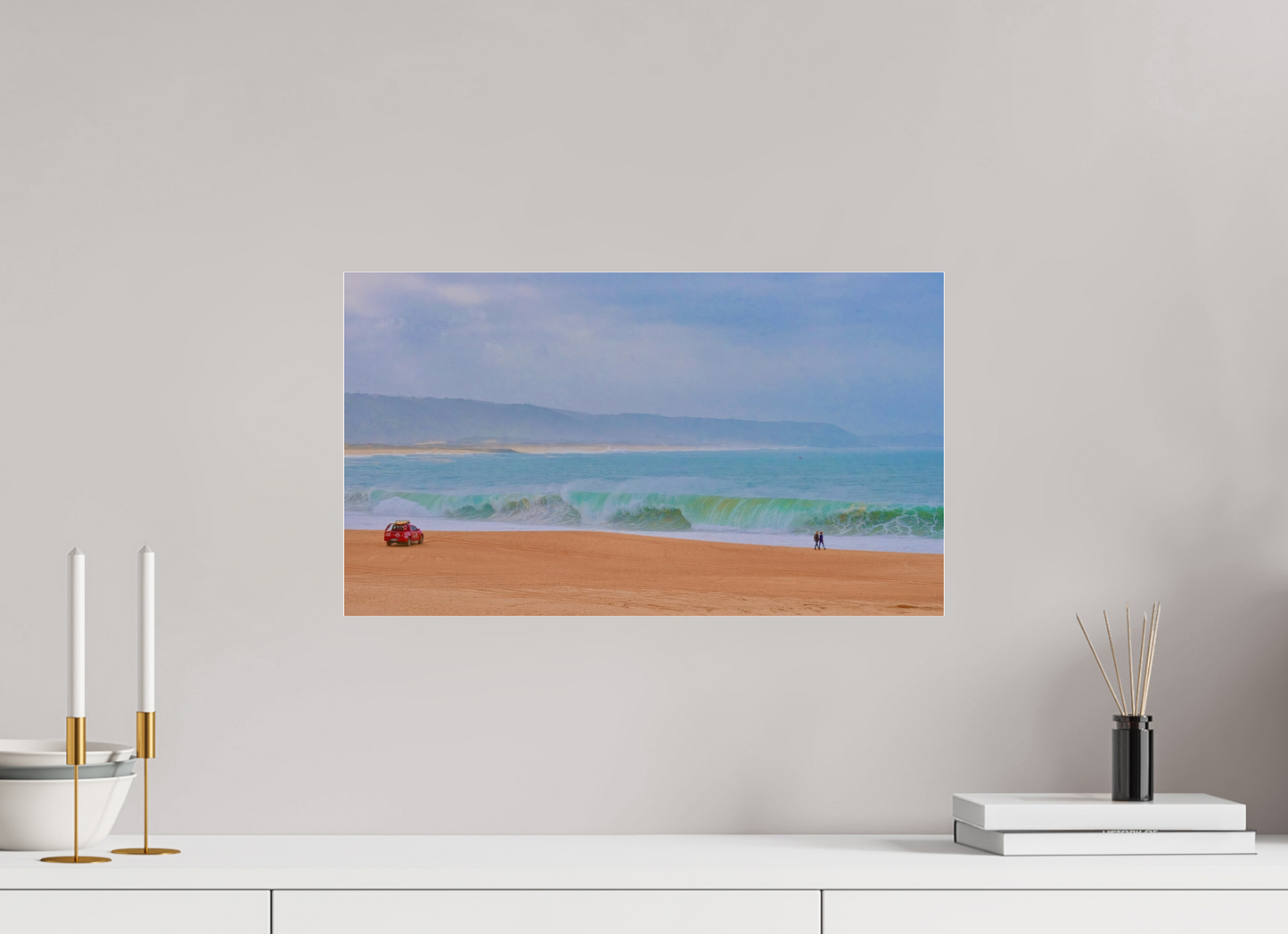 52,3 x 30 cm, Impression brillante fine art sur alu dibond (prête à être accrochée) Contrechamp (Portugal, Nazaré)