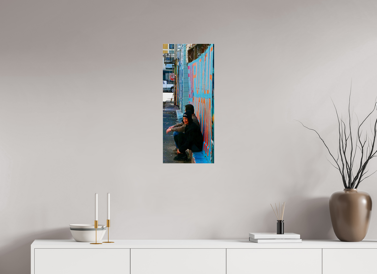 30 x 69,7 cm, Impression brillante fine art sur alu dibond (prête à être accrochée) Backstreet Chronicles (Etats-Unis, San Fransisco)
