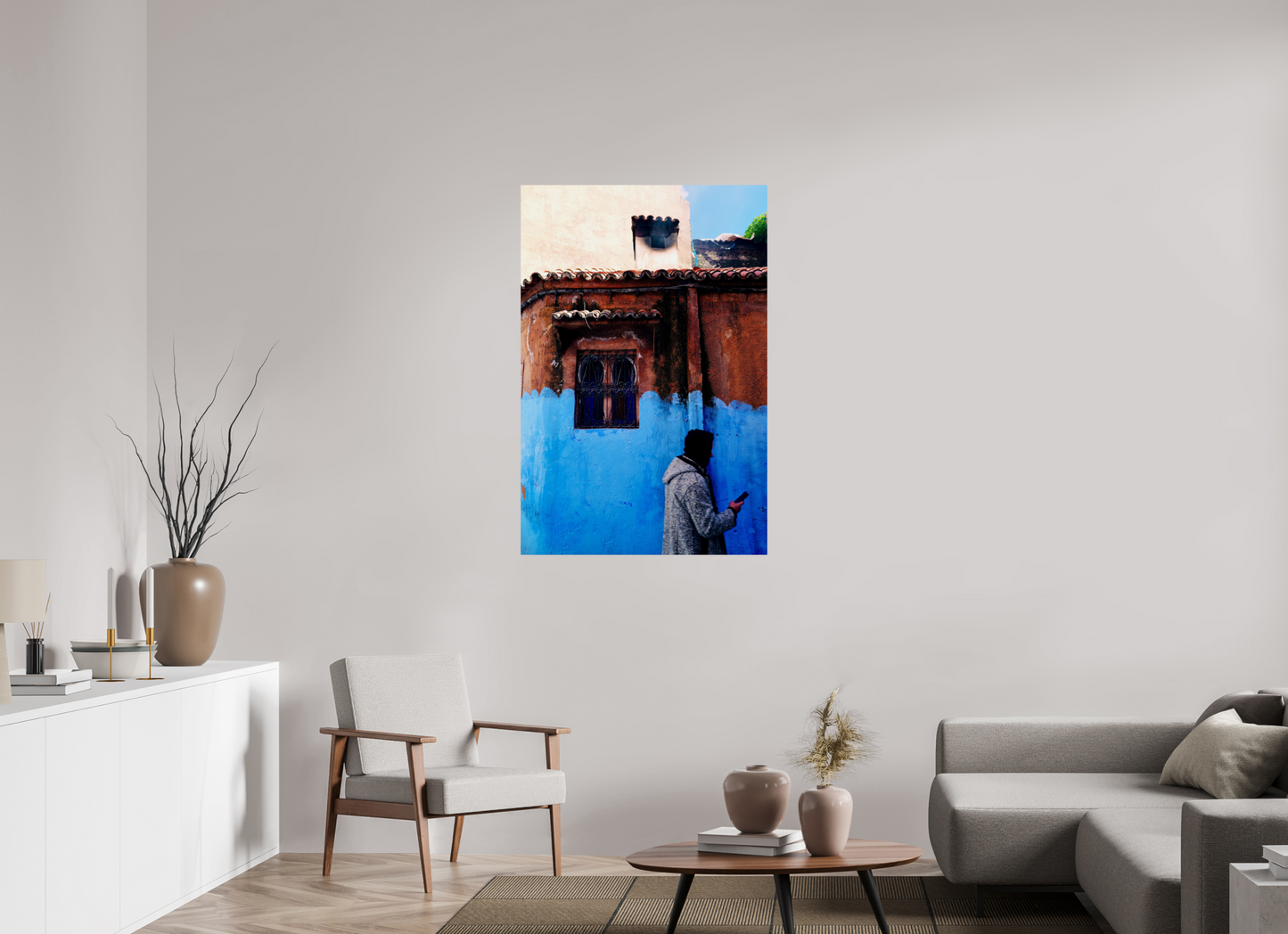 Chromatic border (Morocco, Chefchaouen)