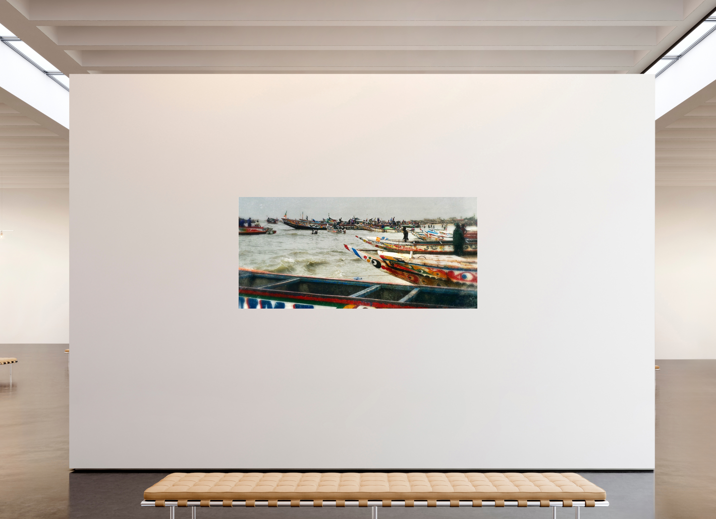 213,9 x 100 cm, Impression brillante fine art sur alu dibond (prête à être accrochée) Barques d'espoir (Sénégal, MBour)