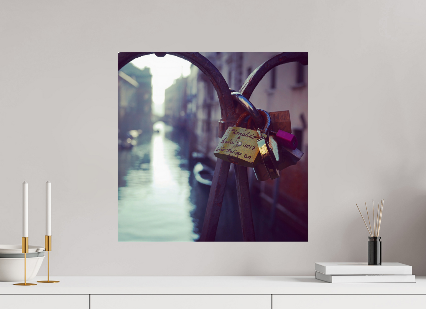 50 x 50 cm, Impression brillante fine art sur alu dibond (prête à être accrochée) Ancres (Italie, Venise)