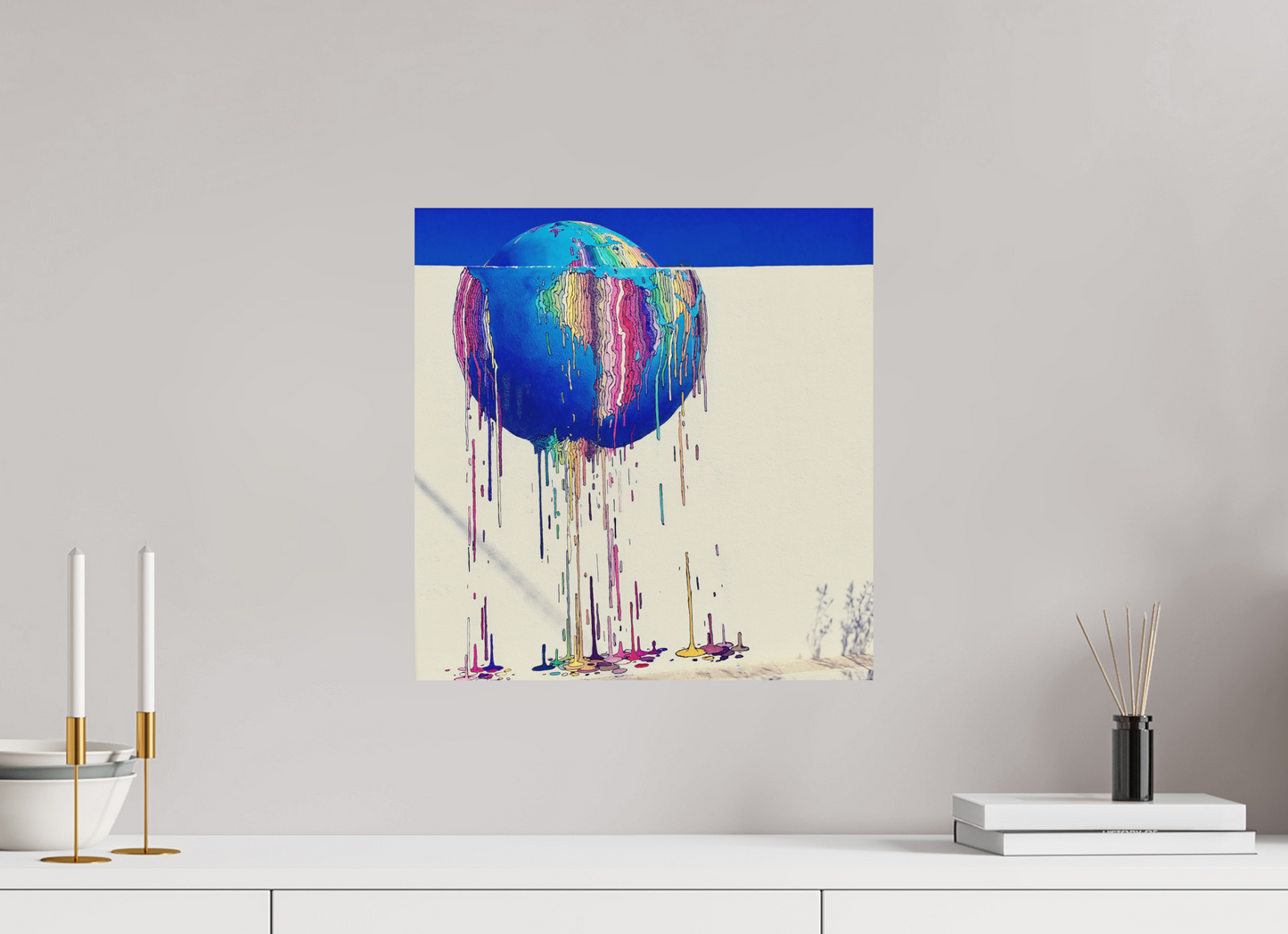 40 x 41,2 cm, Impression mate fine art sur alu dibond (prête à être accrochée) Fonte des repères (Tunisie, Djerba)