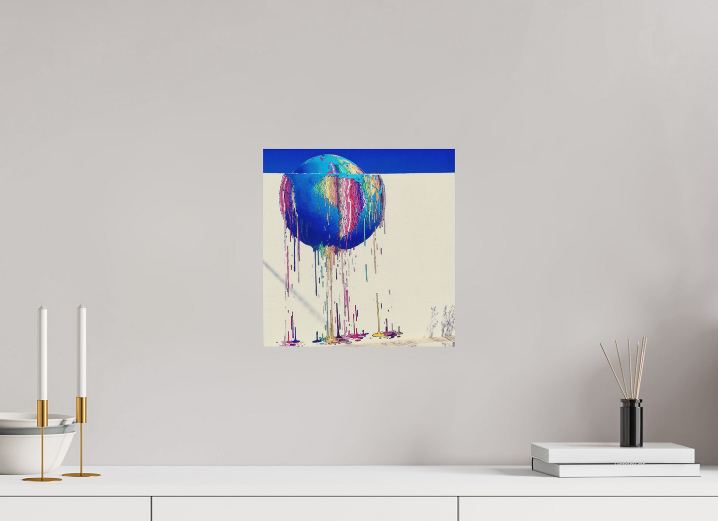 30 x 30,9 cm, Impression mate fine art sur alu dibond (prête à être accrochée) Fonte des repères (Tunisie, Djerba)