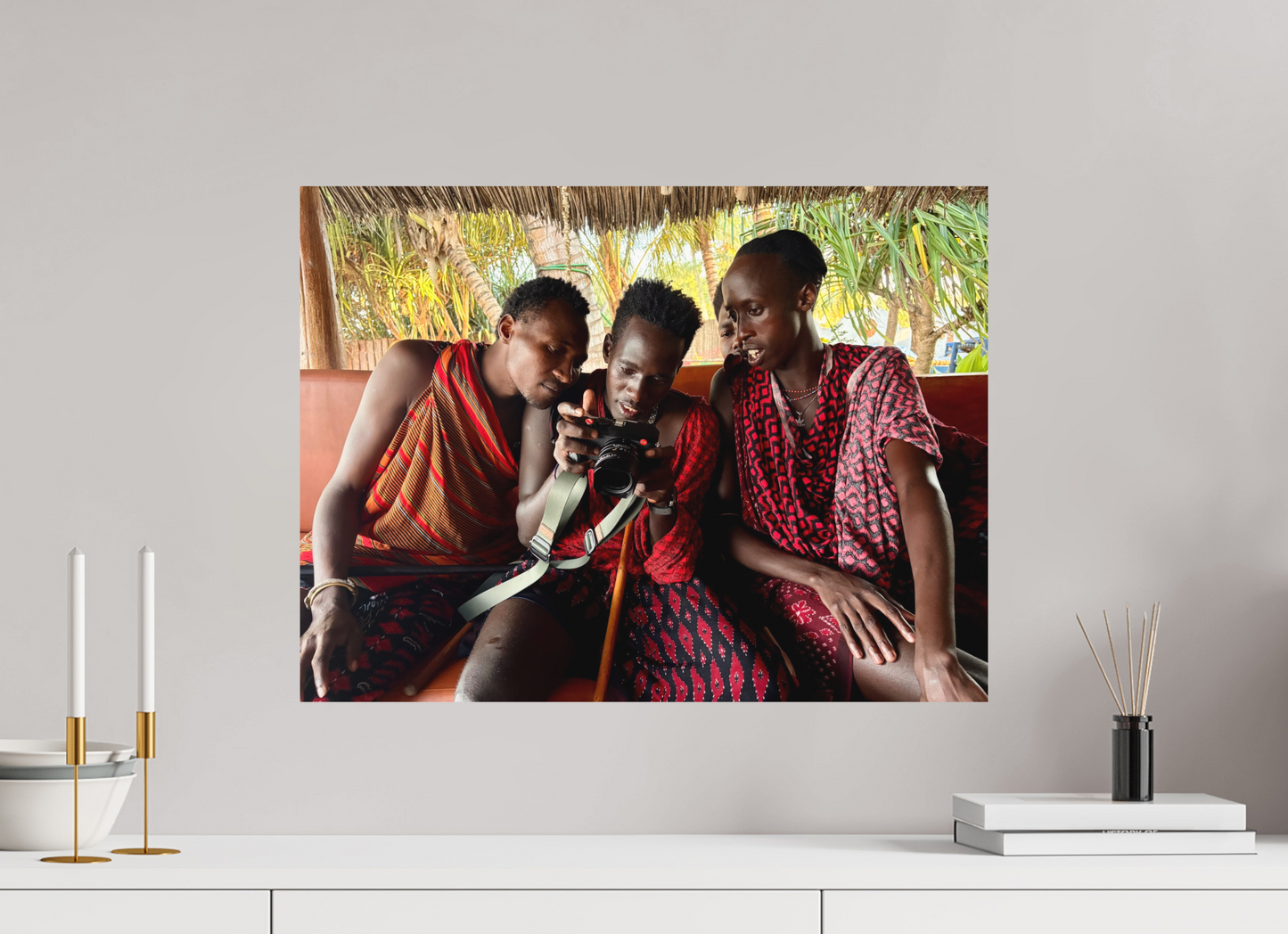 60 x 45 cm, Impression mate fine art sur alu dibond (prête à être accrochée) Spontaneous light (Tanzanie, Zanzibar)