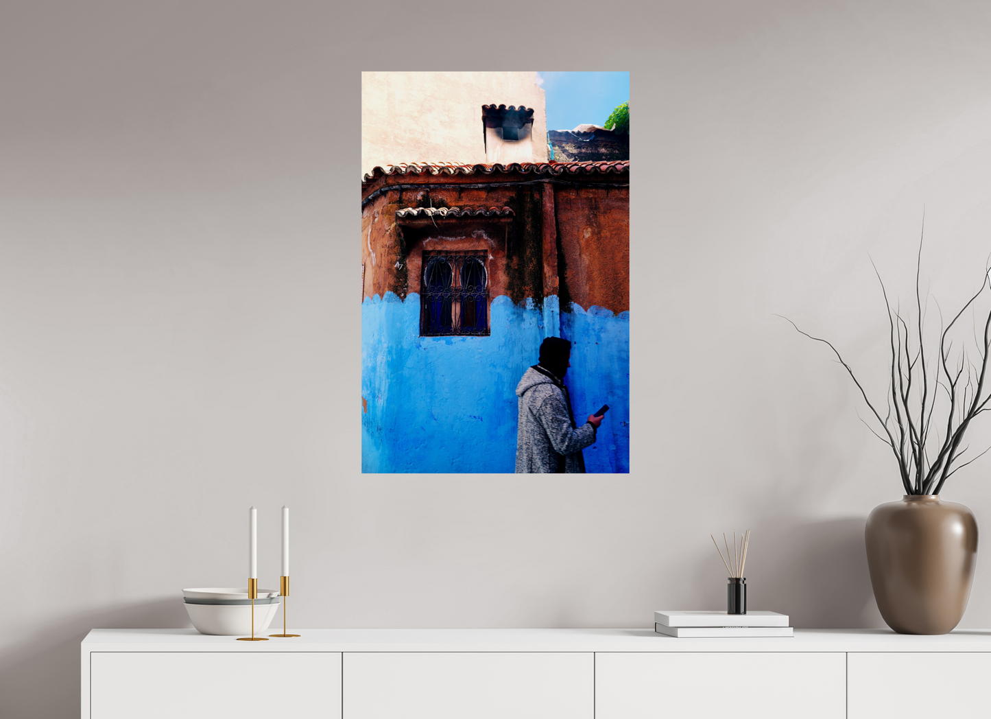 Chromatic border (Morocco, Chefchaouen)