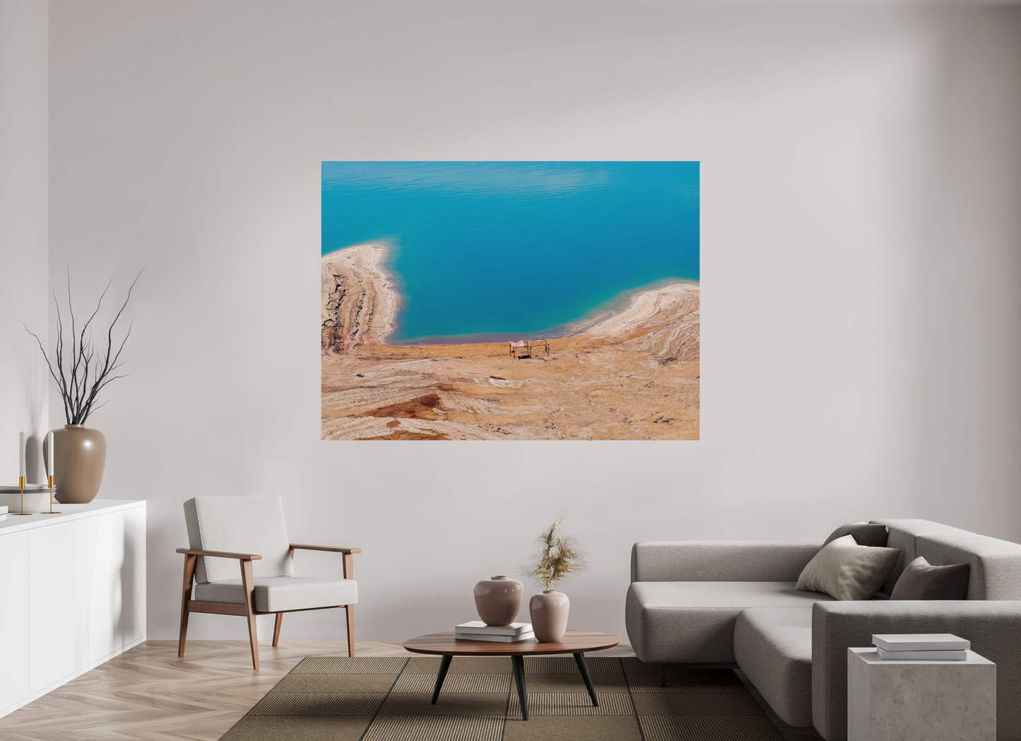 Shelter without people (Jordan, Dead Sea)
