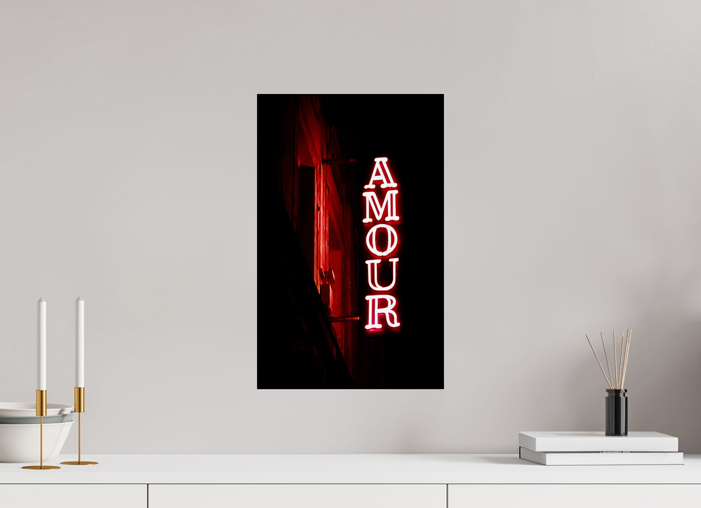 30 x 47,4 cm, Impression brillante fine art sur alu dibond (prête à être accrochée) Amour (France, Paris)