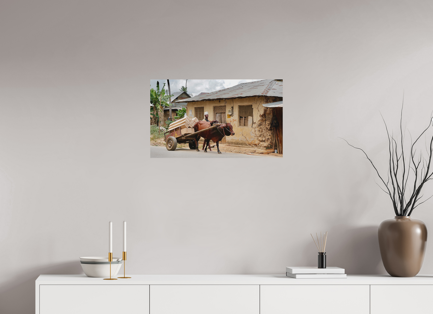 67,4 x 40 cm, Impression mate fine art sur alu dibond (prête à être accrochée) Faithful Zebu (Tanzanie, Zanzibar).jpg