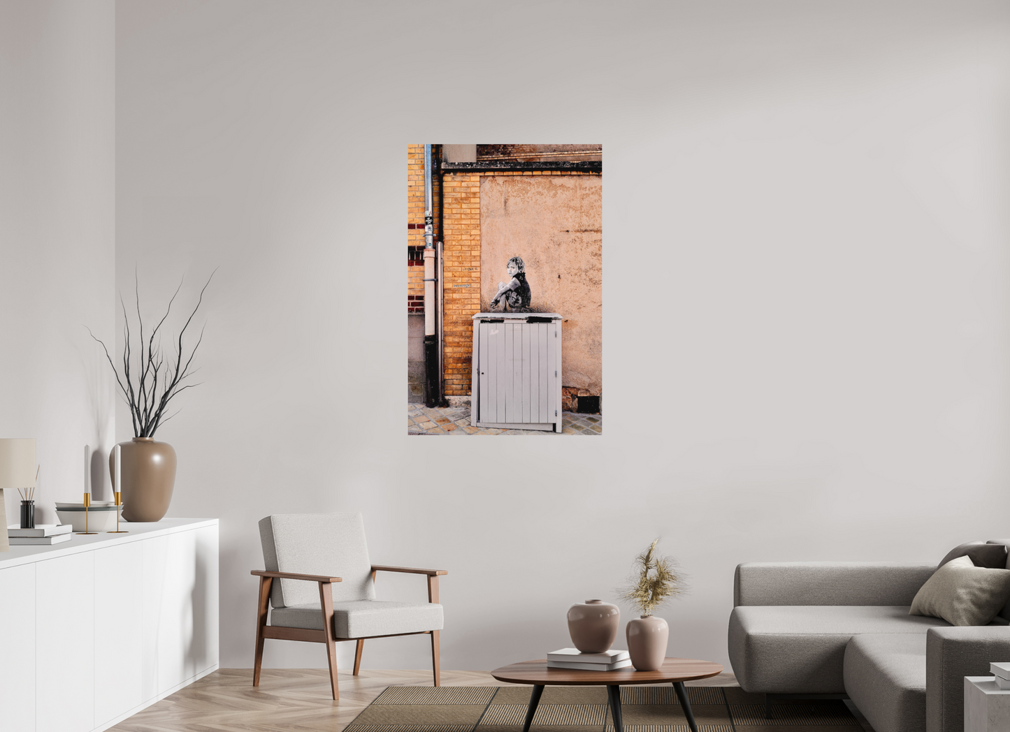 80 x 120 cm, Impression mate fine art sur alu dibond (prête à être accrochée) L’attente  (France, Chartres)