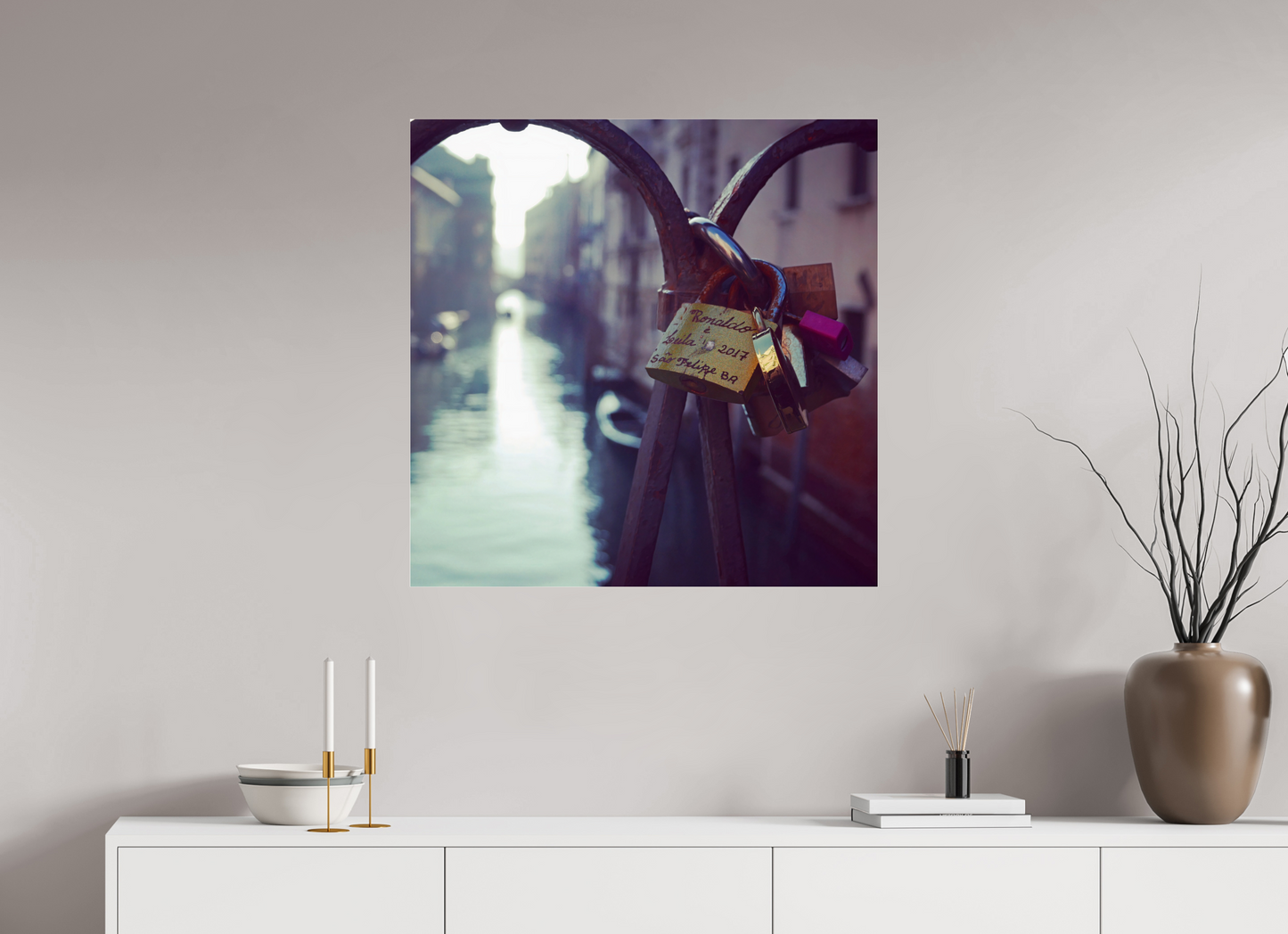 80 x 80 cm, Impression brillante fine art sur alu dibond (prête à être accrochée) Ancres (Italie, Venise)
