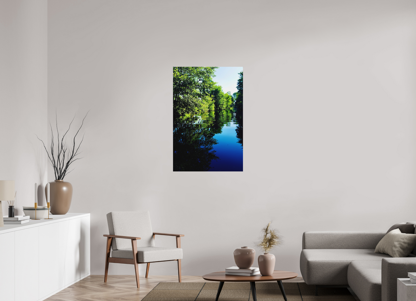 70 x 105 cm, Impression mate fine art sur alu dibond (prête à être accrochée) Liquid Silence (France, Chartres)