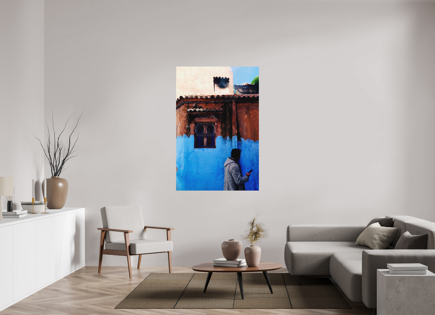 Chromatic border (Morocco, Chefchaouen)
