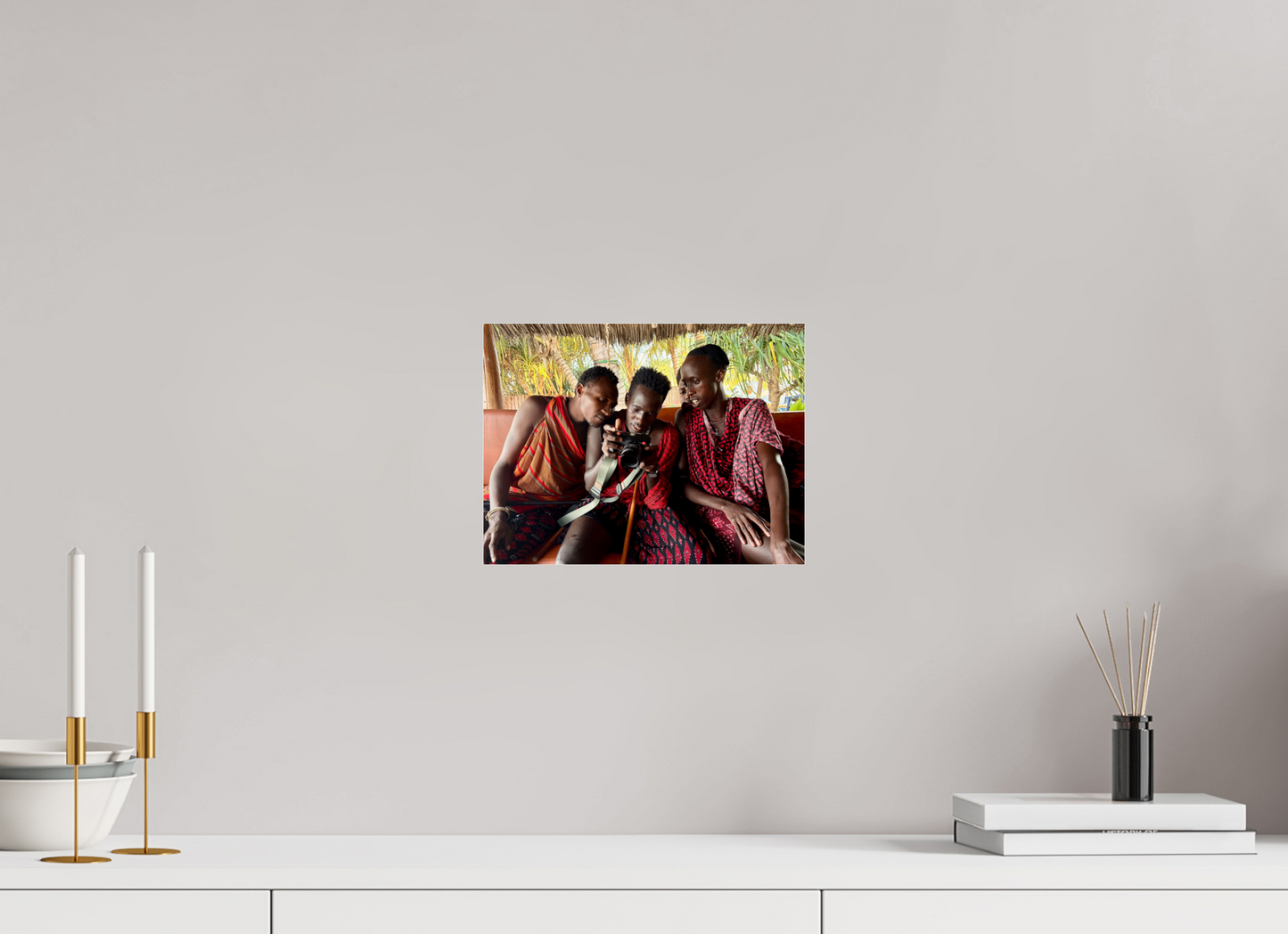 28 x 21 cm, Impression brillante fine art sur alu dibond (prête à être accrochée) Spontaneous light (Tanzanie, Zanzibar)