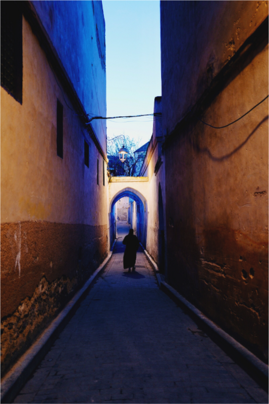 Hastening to prayer (Morocco, Fez)