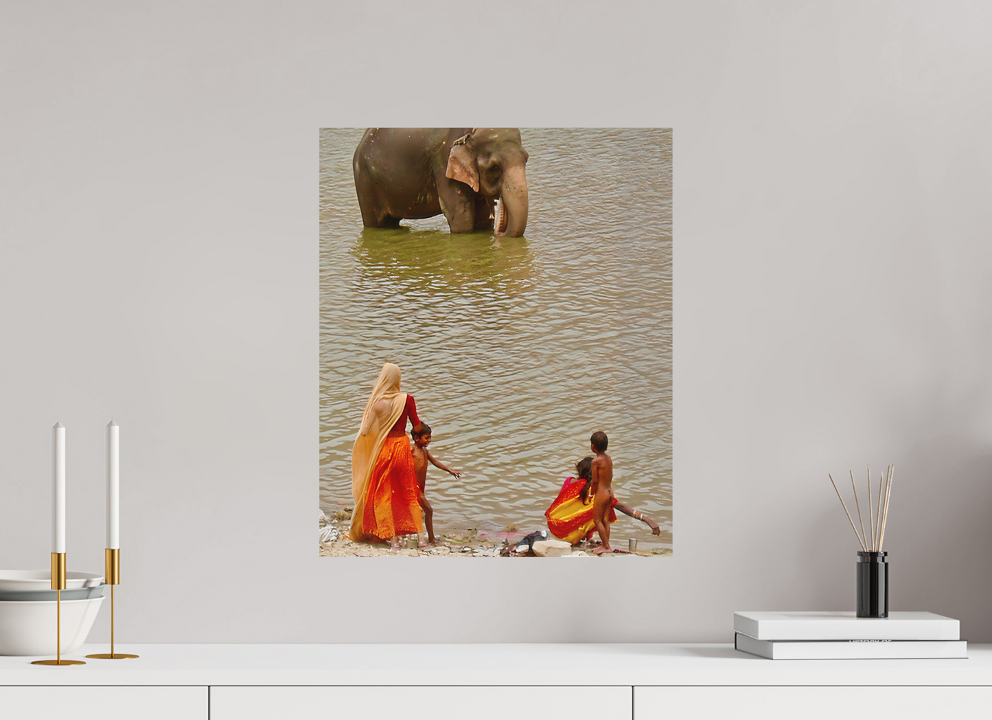 40 x 48,6 cm, Impression mate fine art sur alu dibond (prête à être accrochée) Proximité (Inde, Udaipur)