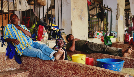 Sleeping market (Tanzania, Zanzibar)