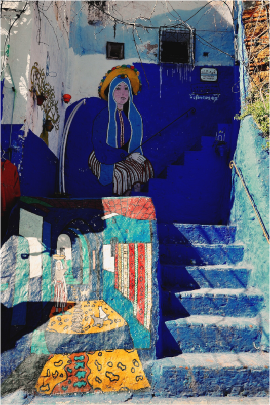 Berber fresco (Morocco, Chefchaouen)