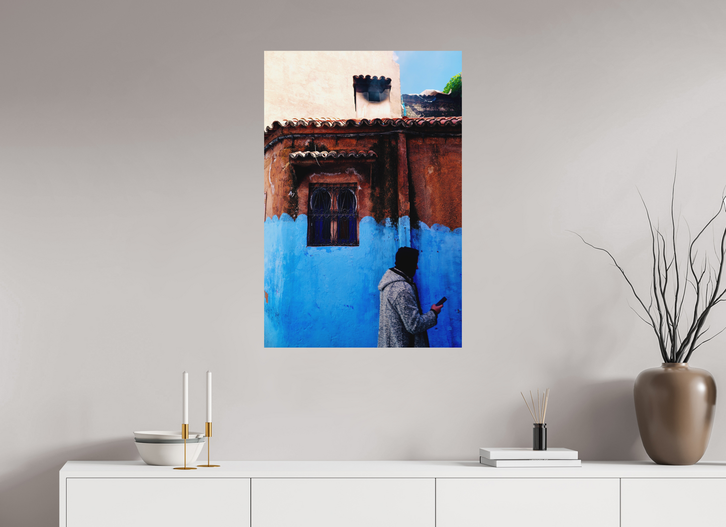 Chromatic border (Morocco, Chefchaouen)